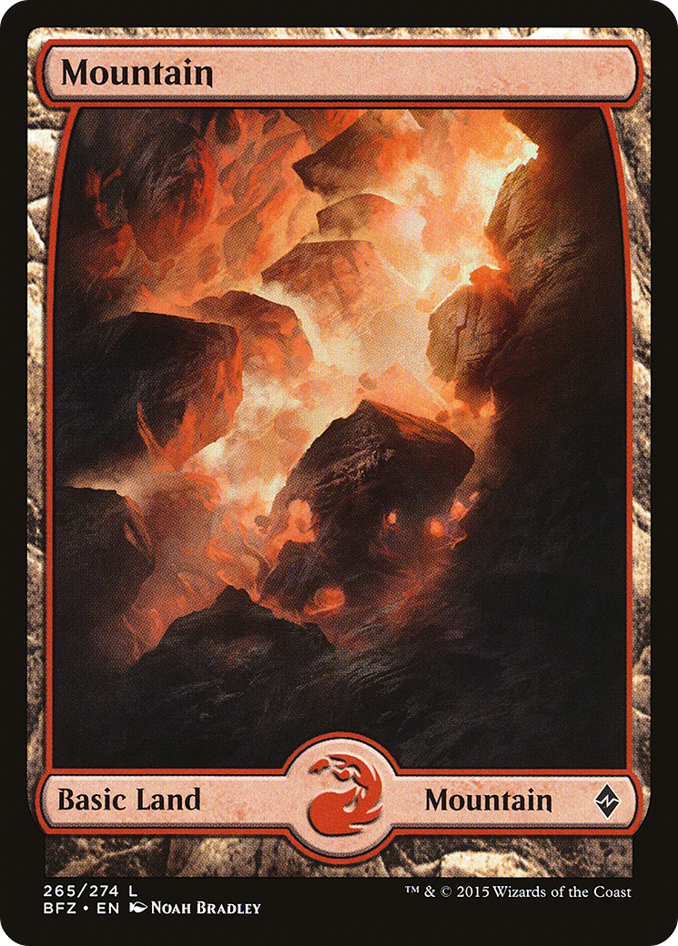Mountain (BFZ-265) [Battle for Zendikar] Foil MTG Single Wizards of the Coast