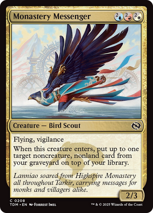 Monastery Messenger (TDM-208) [Tarkir: Dragonstorm] Foil MTG Single Wizards of the Coast