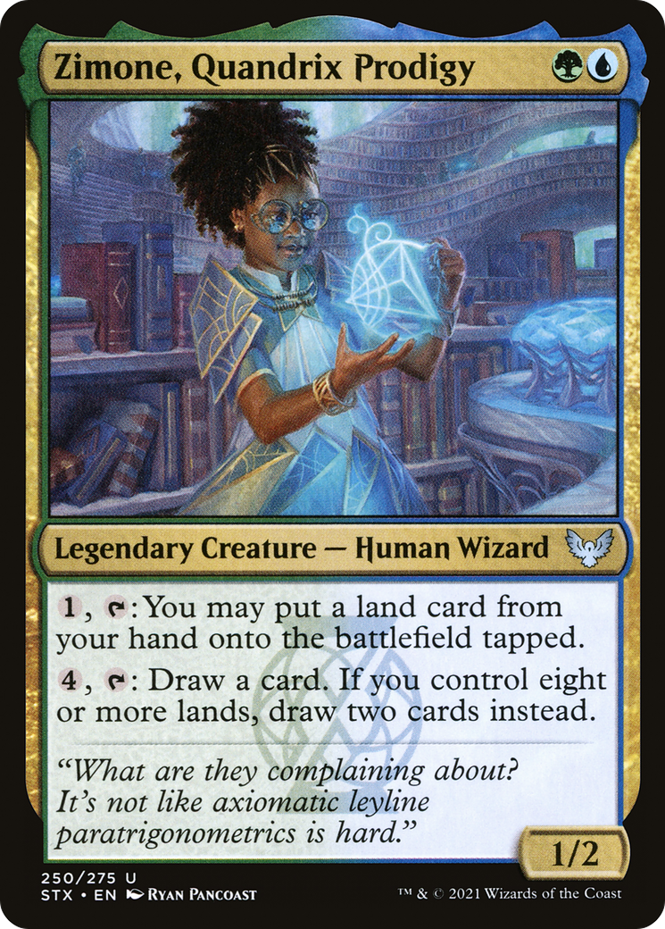 Zimone, Quandrix Prodigy (STX-250) [Strixhaven: School of Mages] MTG Single Wizards of the Coast