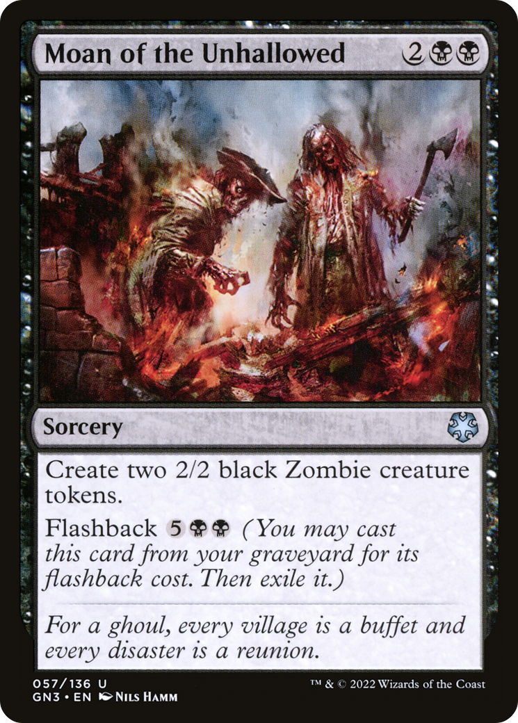 Moan of the Unhallowed (GN3-057) [Misc] Game Night: Free-for-All MTG Single Wizards of the Coast