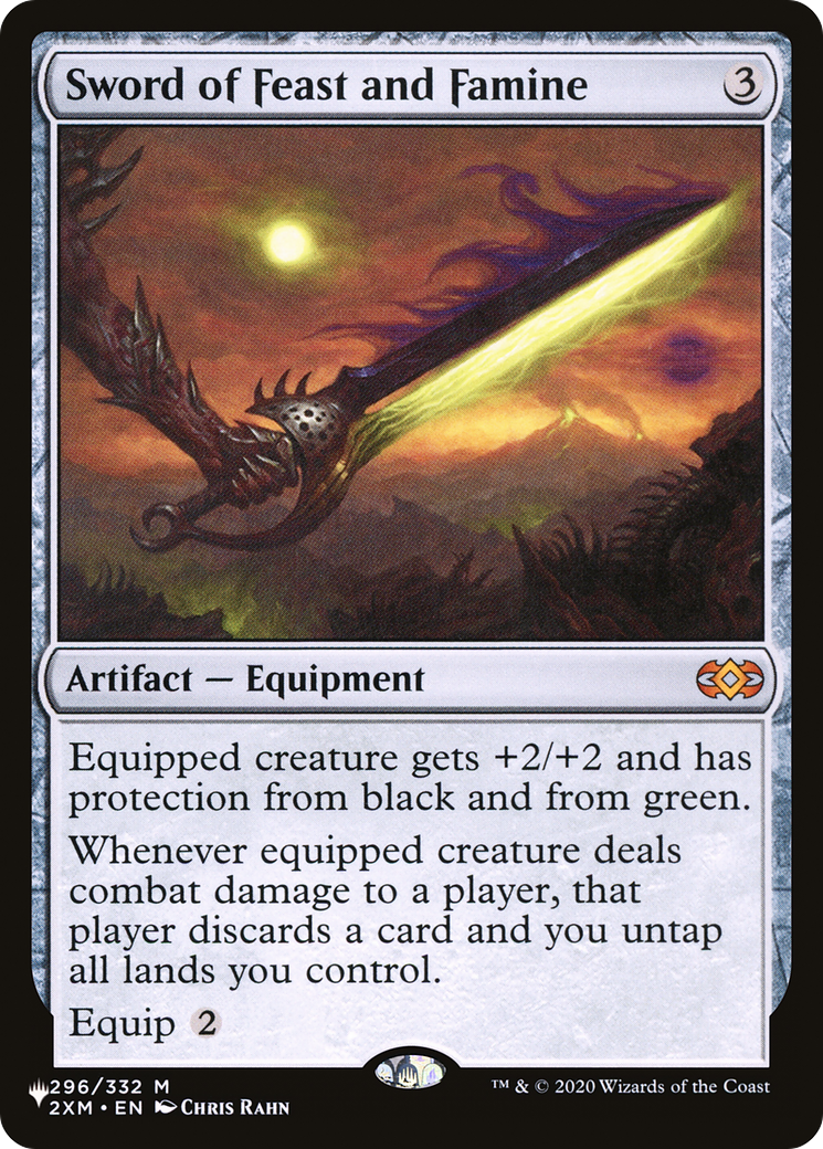Sword of Feast and Famine (LIST-2XM-296) [Mystery Booster] The List MTG Single Wizards of the Coast