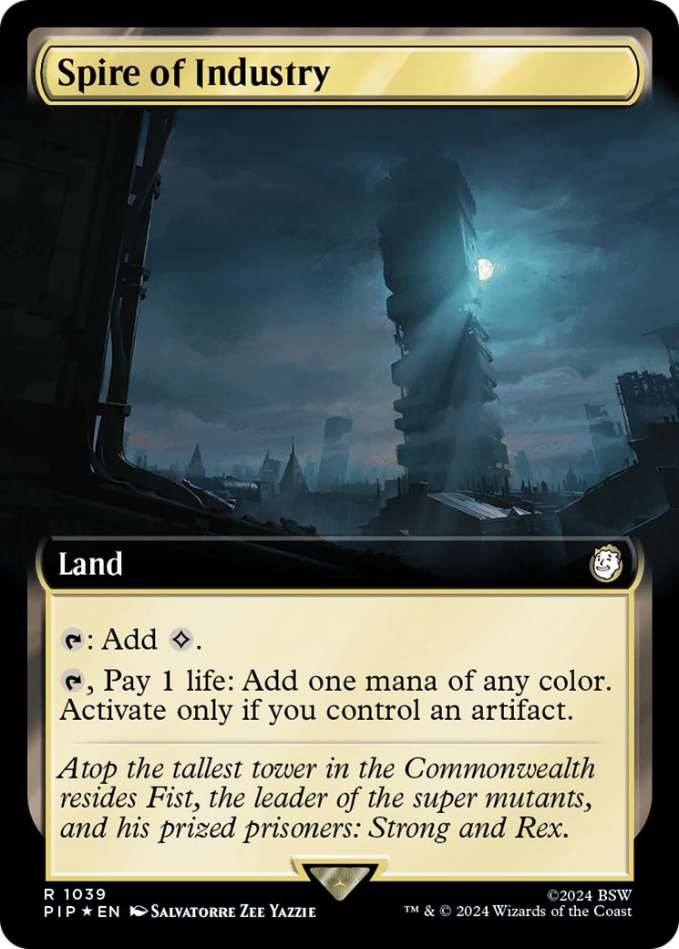 Spire of Industry (Surge Foil) (PIP-1039) [Fallout] (Extended Art) Foil MTG Single Wizards of the Coast