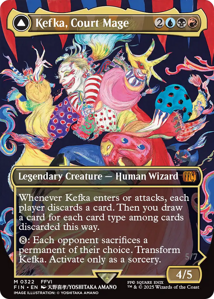 Kefka, Court Mage // Kefka, Ruler of Ruin (FIN-322) [FINAL FANTASY] (Borderless) MTG Single Wizards of the Coast
