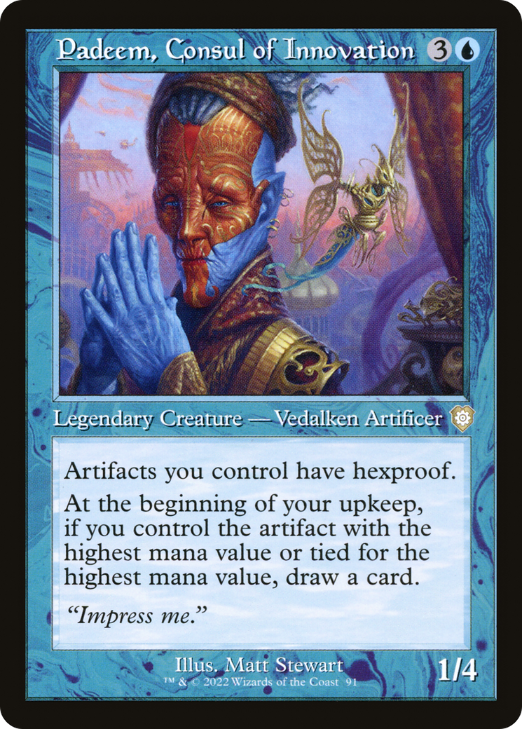 Padeem, Consul of Innovation (BRC-091) [The Brothers' War Commander] MTG Single Wizards of the Coast
