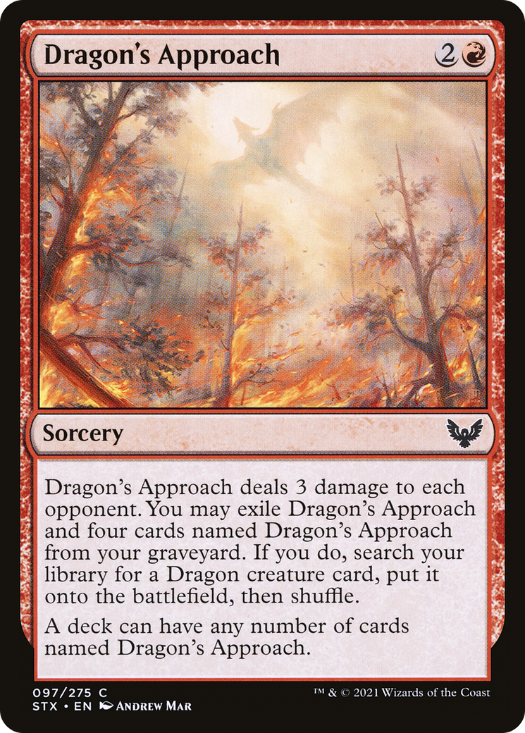 Dragon's Approach (STX-097) [Strixhaven: School of Mages] MTG Single Wizards of the Coast