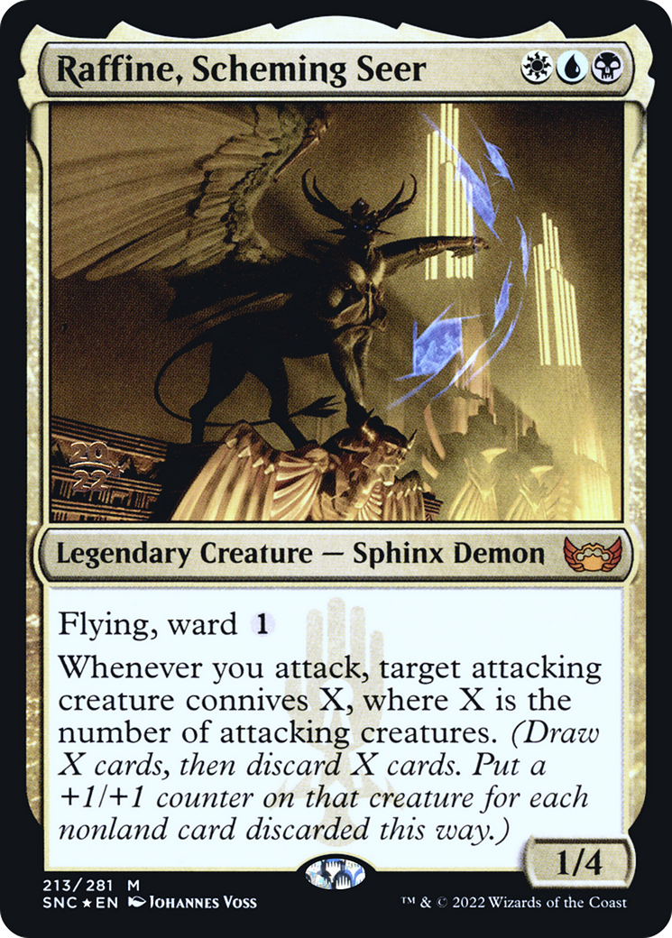 Raffine, Scheming Seer (PRE-213) [Streets of New Capenna Promos] Foil MTG Single Wizards of the Coast