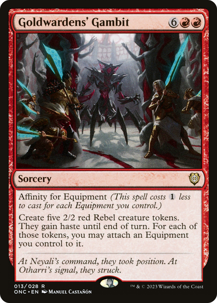 Goldwardens' Gambit (ONC-013) [Phyrexia: All Will Be One Commander] MTG Single Wizards of the Coast
