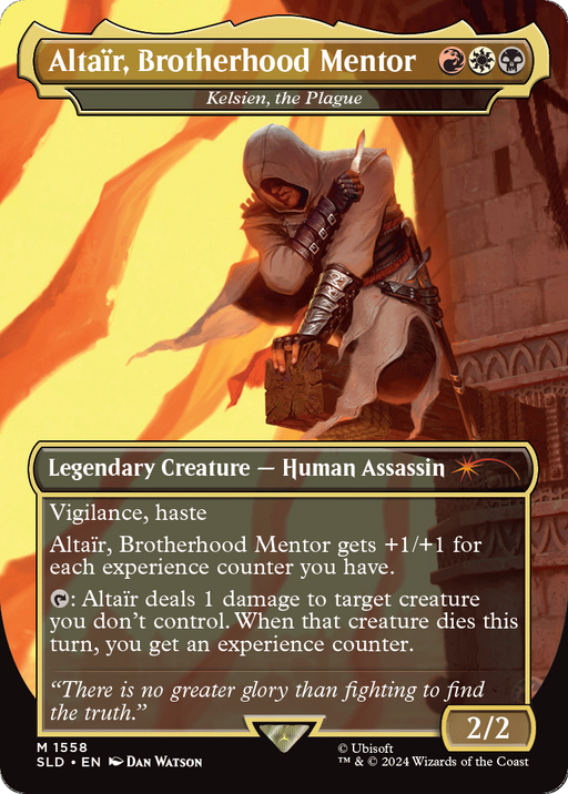 Altair, Brotherhood Mentor - Kelsien, the Plague (SLD-1558) [Secret Lair Drop] (Borderless) Foil MTG Single Wizards of the Coast