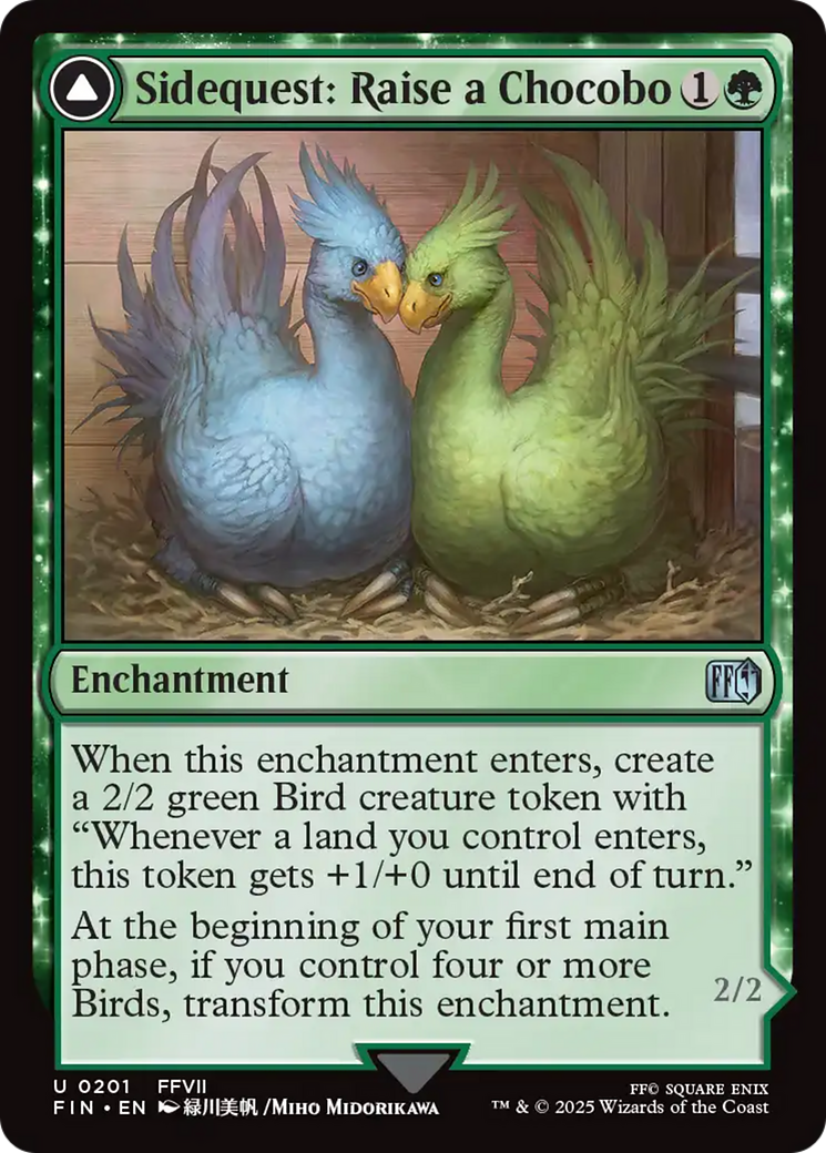 Sidequest: Raise a Chocobo // Black Chocobo (FIN-201) [FINAL FANTASY] MTG Single Wizards of the Coast