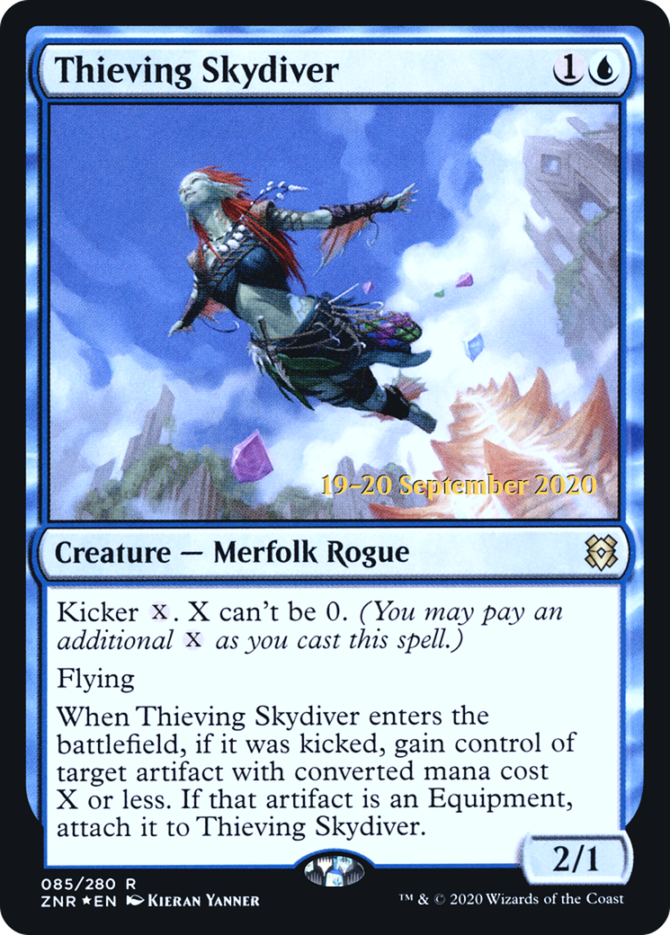 Thieving Skydiver (PRE-085) [Zendikar Rising Promos] Foil MTG Single Wizards of the Coast