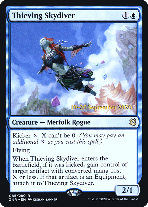 Thieving Skydiver (PRE-085) [Zendikar Rising Promos] Foil MTG Single Wizards of the Coast