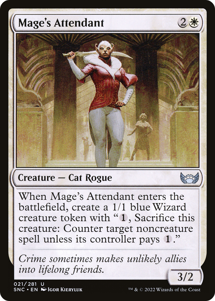 Mage's Attendant (SNC-021) [Streets of New Capenna] MTG Single Wizards of the Coast