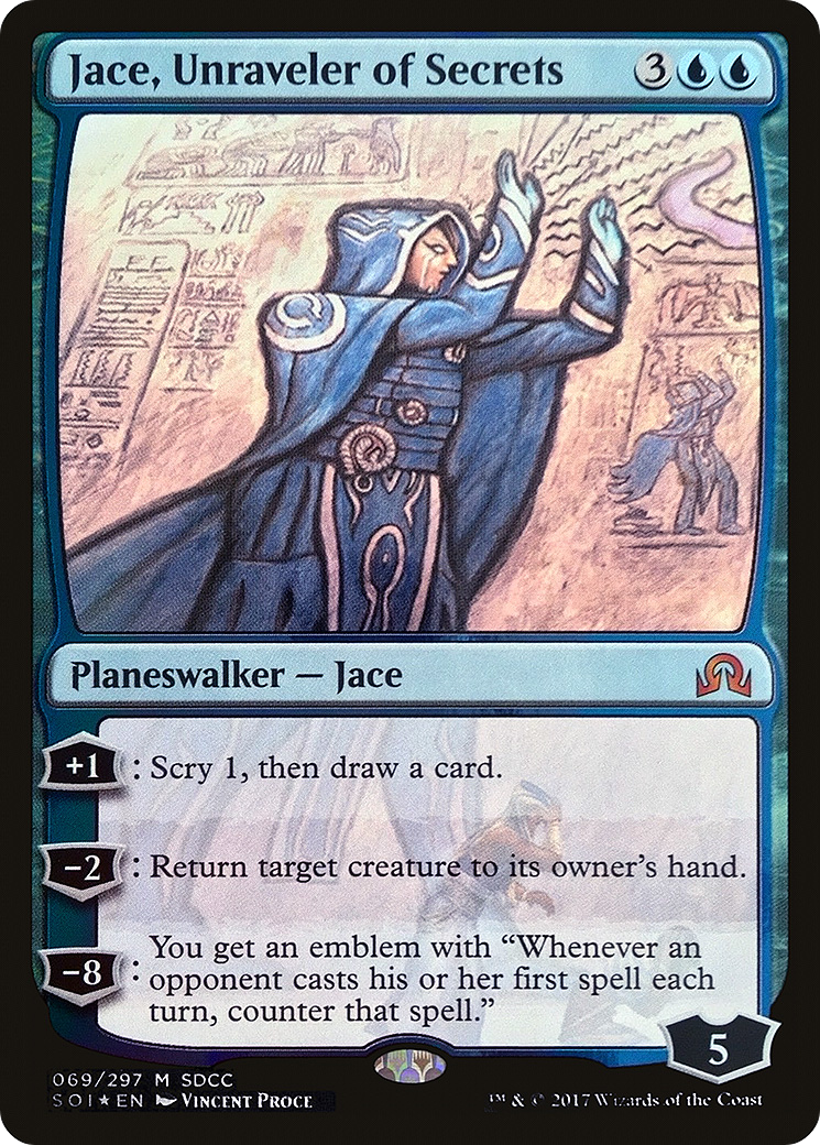 Jace, Unraveler of Secrets (SDCC 2017 Exclusive) (MEDIA-069) [Misc] San Diego Comic-Con 2017 Foil MTG Single Wizards of the Coast