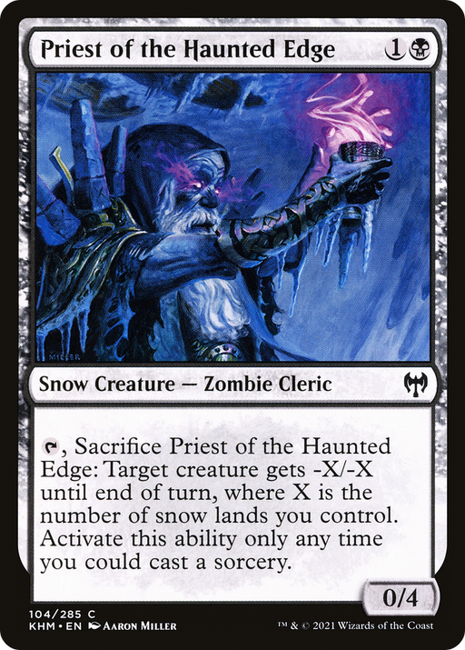 Priest of the Haunted Edge (KHM-104) [Kaldheim] MTG Single Wizards of the Coast