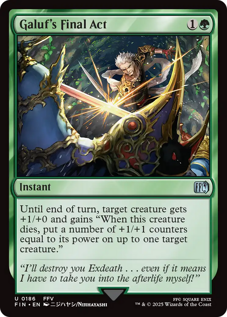 Galuf's Final Act (FIN-186) [FINAL FANTASY] MTG Single Wizards of the Coast