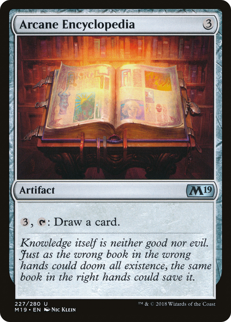Arcane Encyclopedia (M19-227) [Core Set 2019] Foil MTG Single Wizards of the Coast