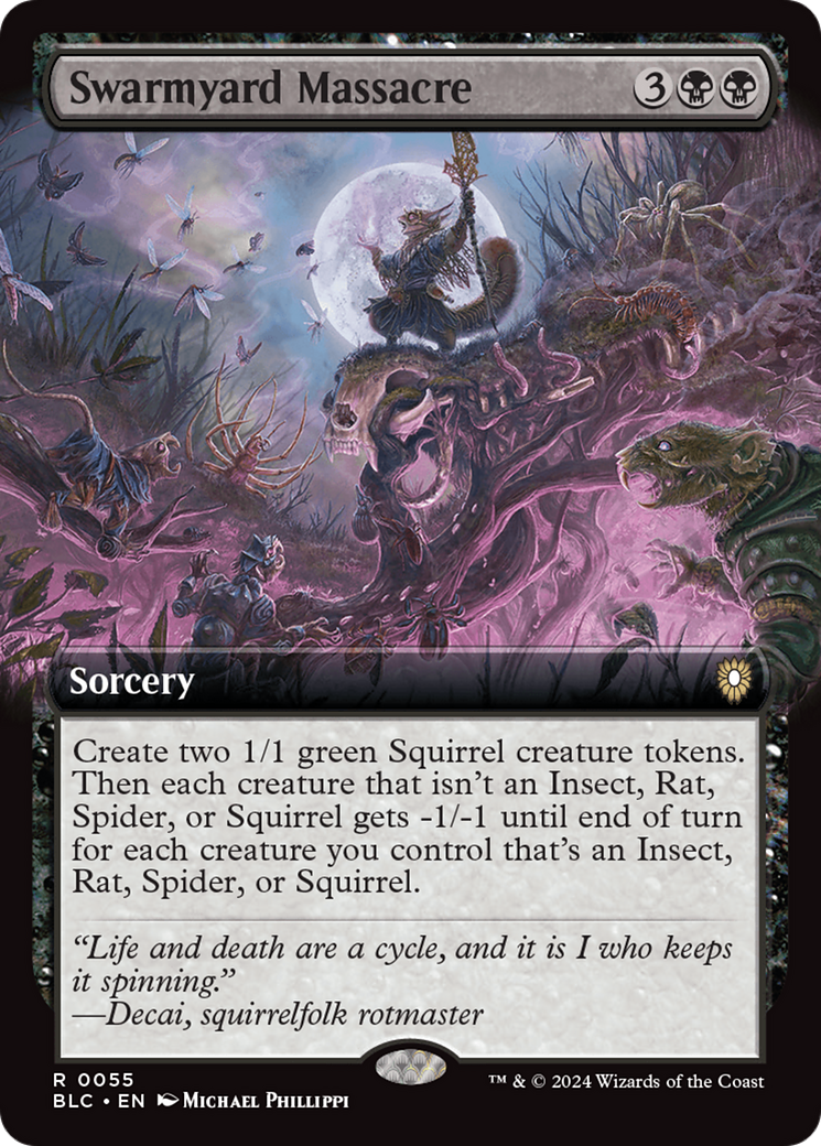 Swarmyard Massacre (BLC-055) [Bloomburrow Commander] (Extended Art) MTG Single Wizards of the Coast