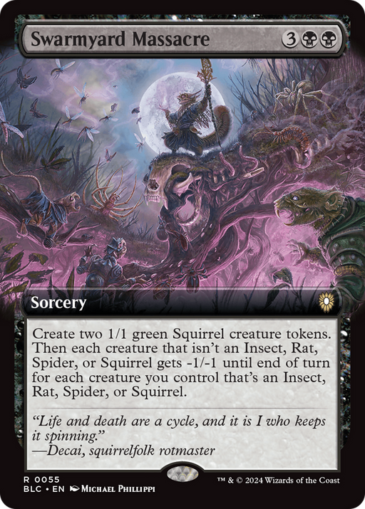 Swarmyard Massacre (BLC-055) [Bloomburrow Commander] (Extended Art) MTG Single Wizards of the Coast