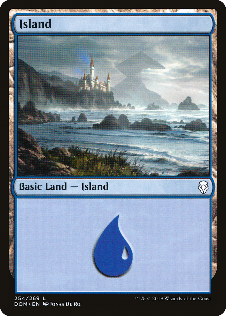 Island (254) [Dominaria] MTG Single Magic: The Gathering   