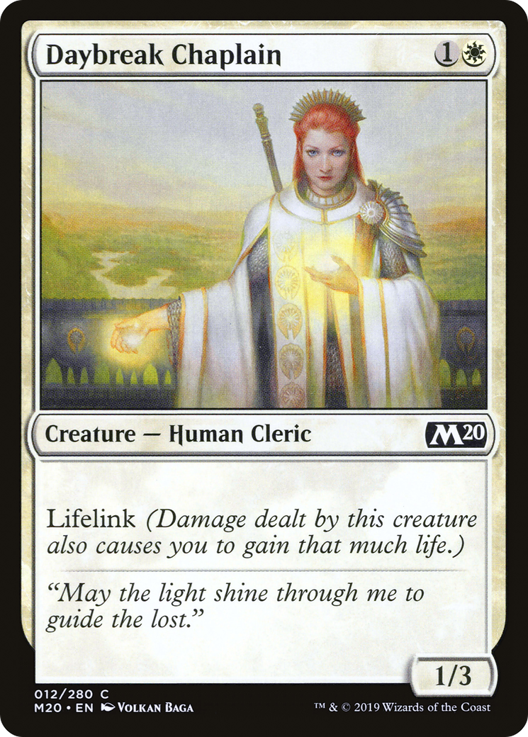 Daybreak Chaplain (M20-012) [Core Set 2020] Foil MTG Single Wizards of the Coast