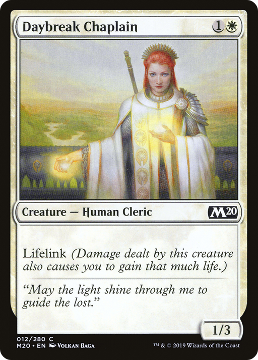 Daybreak Chaplain (M20-012) [Core Set 2020] MTG Single Wizards of the Coast