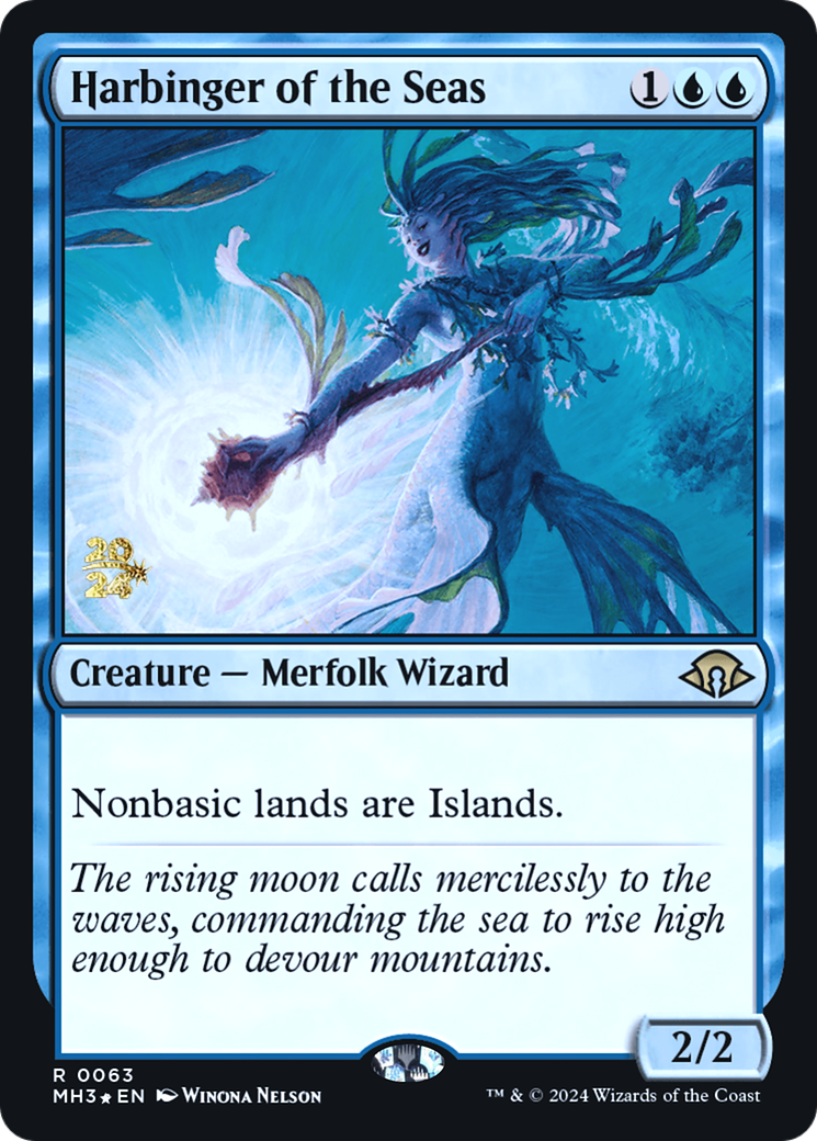 Harbinger of the Seas (PRE-063) [Modern Horizons 3 Promos] Foil MTG Single Wizards of the Coast