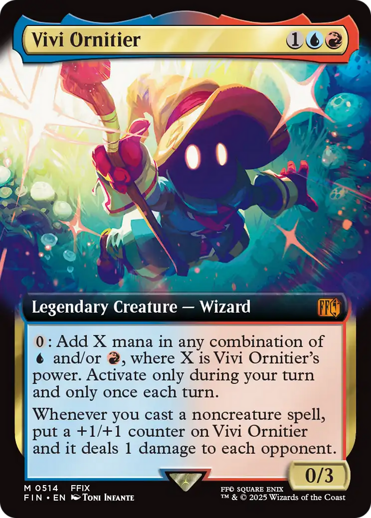 Vivi Ornitier (FIN-514) [FINAL FANTASY] (Extended Art) Foil MTG Single Wizards of the Coast