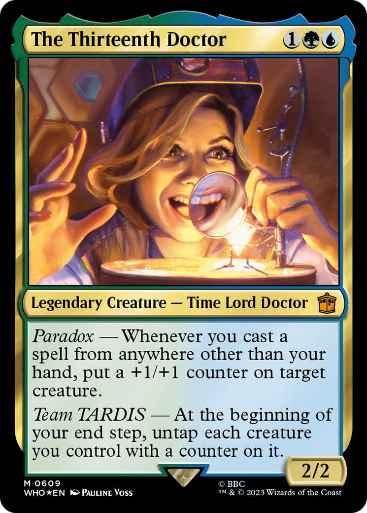 The Thirteenth Doctor (Surge Foil) (WHO-609) [Doctor Who] Foil MTG Single Wizards of the Coast