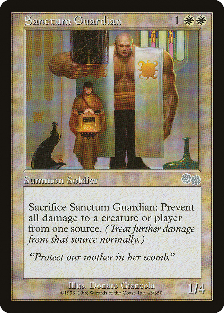 Sanctum Guardian (USG-043) [Urza's Saga] MTG Single Wizards of the Coast