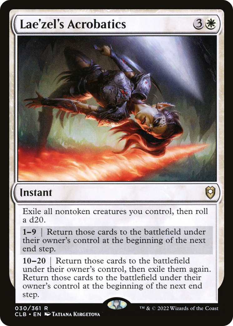 Lae'zel's Acrobatics (CLB-030) [Commander Legends: Battle for Baldur's Gate] MTG Single Wizards of the Coast
