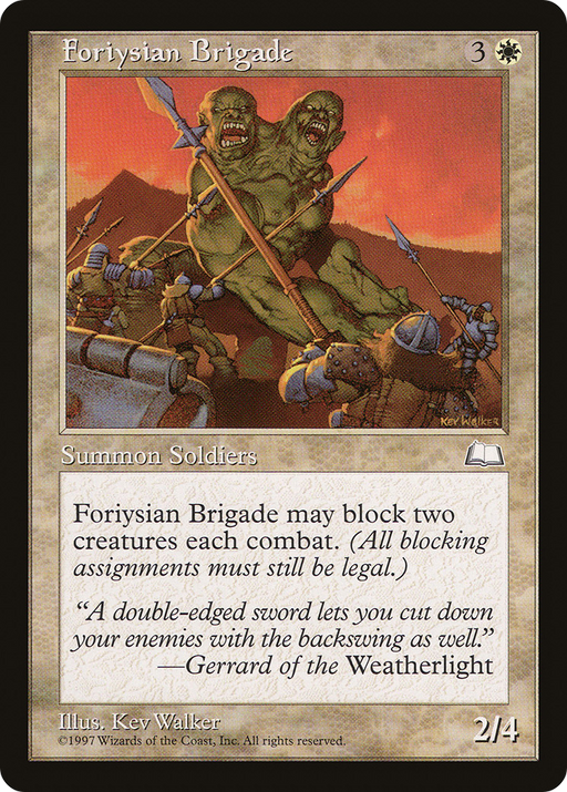 Foriysian Brigade (WTH-014) [Weatherlight] MTG Single Wizards of the Coast