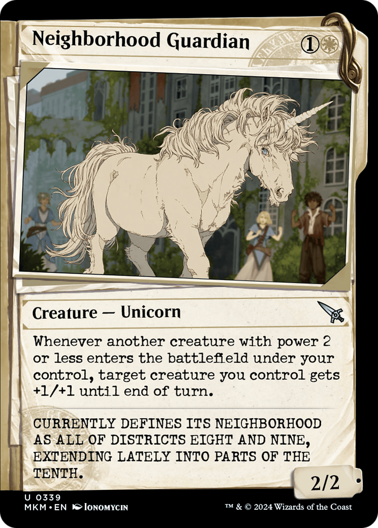 Neighborhood Guardian (MKM-339) [Murders at Karlov Manor] (Showcase) Foil MTG Single Murders at Karlov Manor