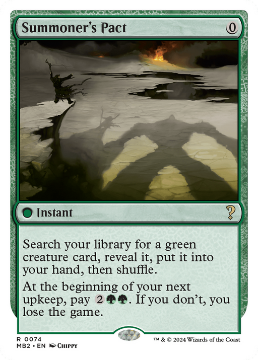 Summoner's Pact (White Border) (MB2-074) [Mystery Booster] Mystery Booster 2 MTG Single Wizards of the Coast