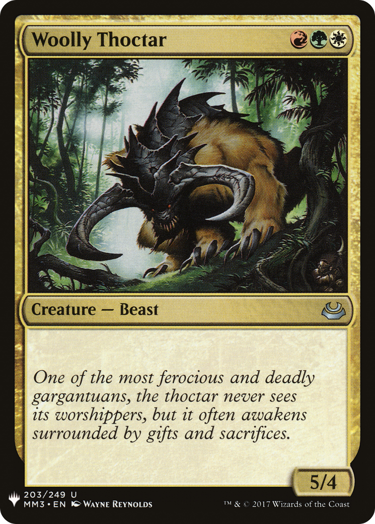 Woolly Thoctar (LIST-MM3-203) [Mystery Booster] The List MTG Single Wizards of the Coast