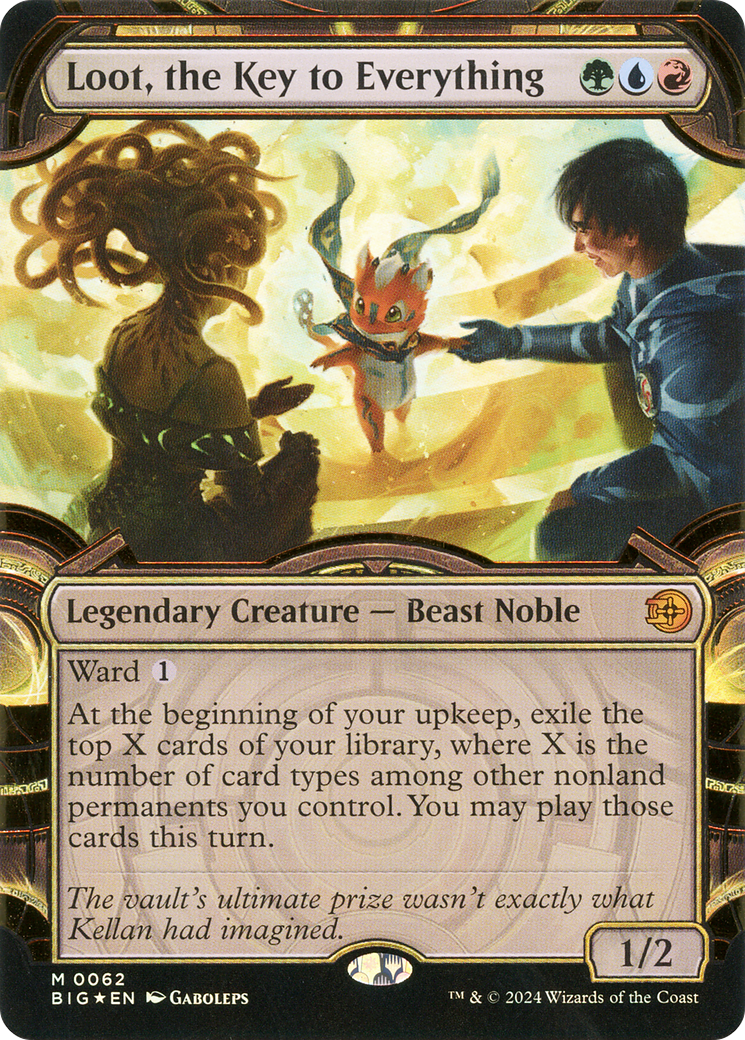 Loot, the Key to Everything (Raised Foil) (BIG-062) [The Big Score] (Showcase) Foil MTG Single Wizards of the Coast
