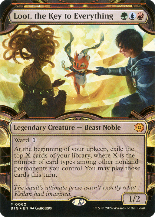 Loot, the Key to Everything (Raised Foil) (BIG-062) [The Big Score] (Showcase) Foil MTG Single Wizards of the Coast
