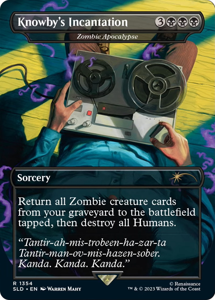 Knowby's Incantation - Zombie Apocalypse (SLD-1354) [Secret Lair] Drop (Borderless) Foil MTG Single Wizards of the Coast