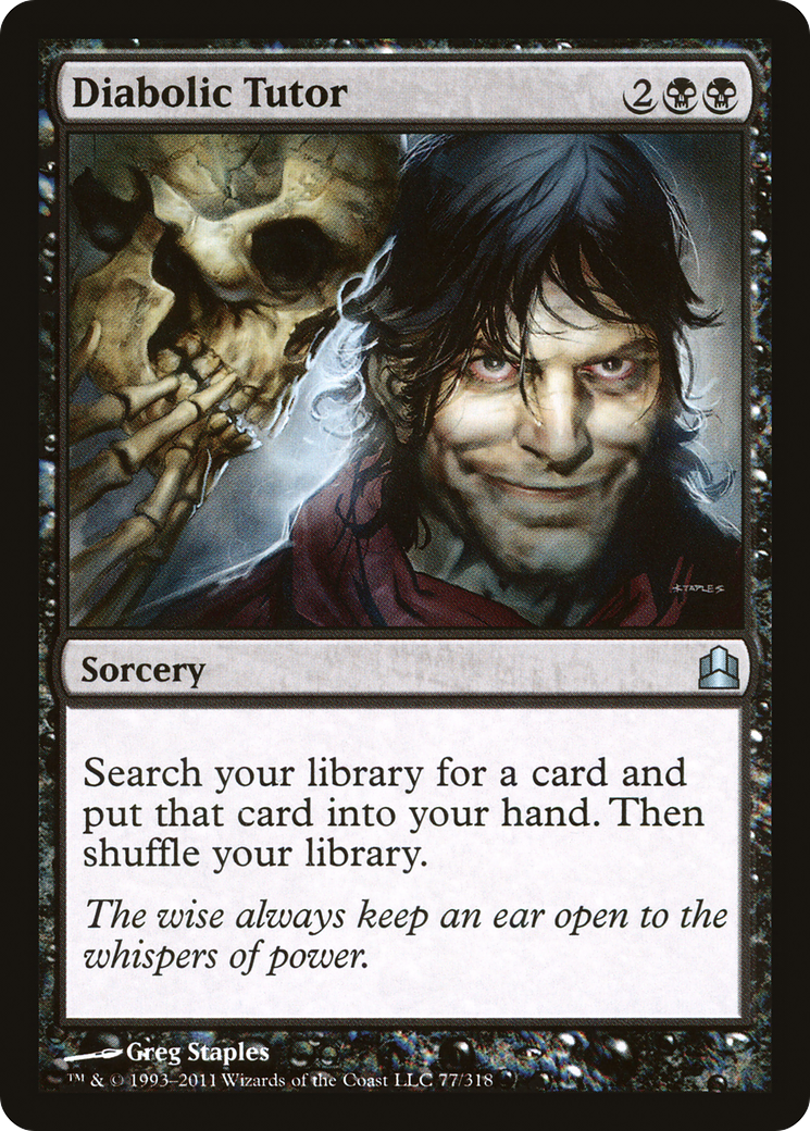 Diabolic Tutor (CMD-077) [Commander 2011] MTG Single Wizards of the Coast