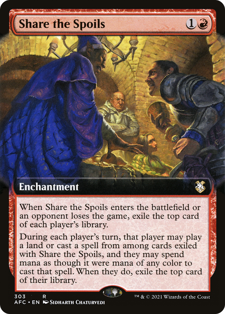 Share the Spoils (AFC-303) [Forgotten Realms Commander] (Extended Art) MTG Single Wizards of the Coast