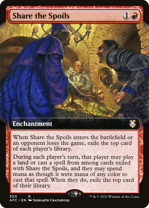 Share the Spoils (AFC-303) [Forgotten Realms Commander] (Extended Art) MTG Single Wizards of the Coast