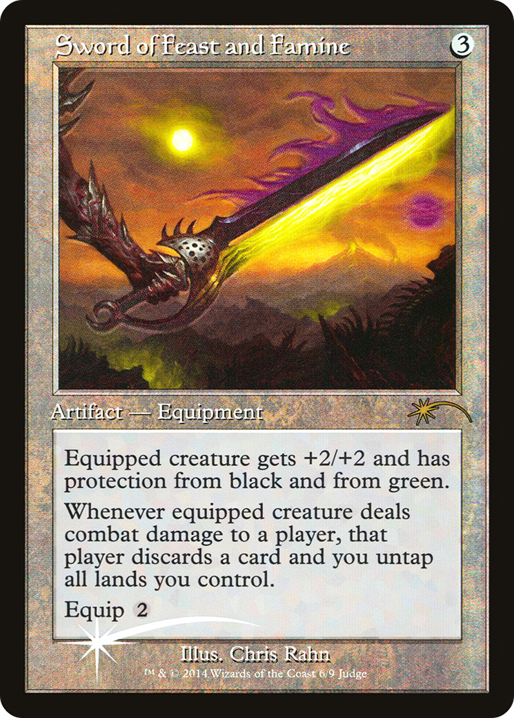 Sword of Feast and Famine (JDG-006) [Misc] Judge Gift Cards 2014 Foil MTG Single Wizards of the Coast