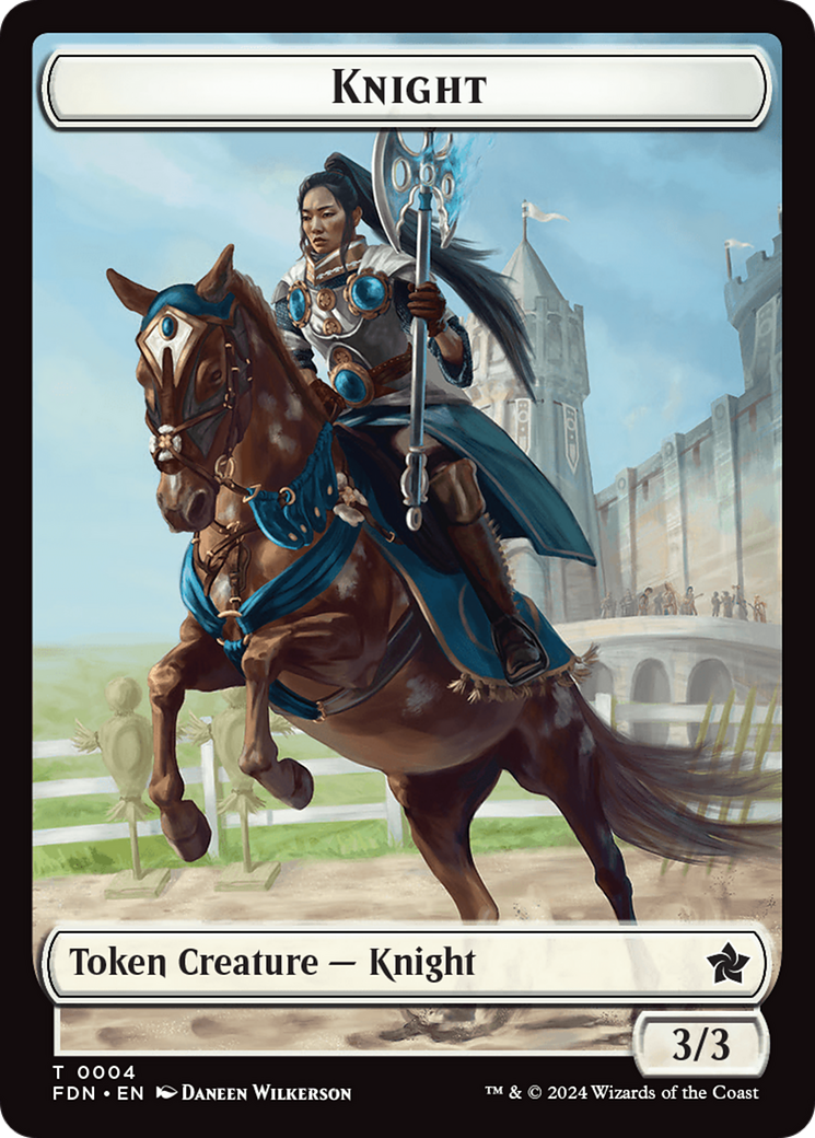 Knight (TFDN-004) [Tokens] Foundations Tokens MTG Single Wizards of the Coast