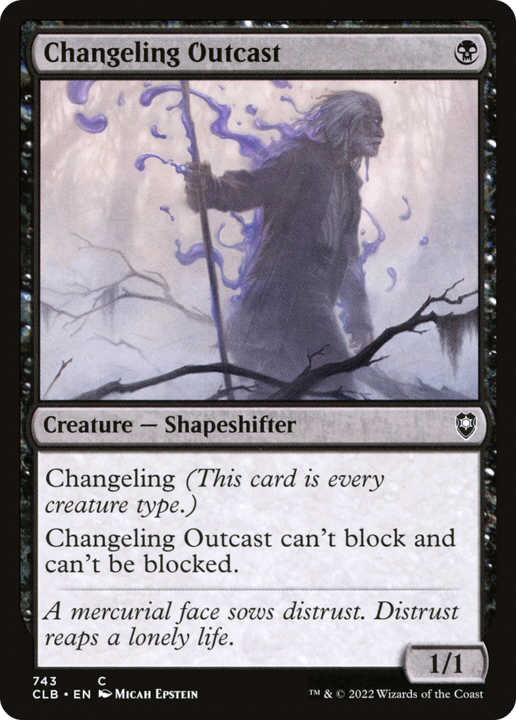 Changeling Outcast (CLB-743) [Commander Legends: Battle for Baldur's Gate] MTG Single Wizards of the Coast