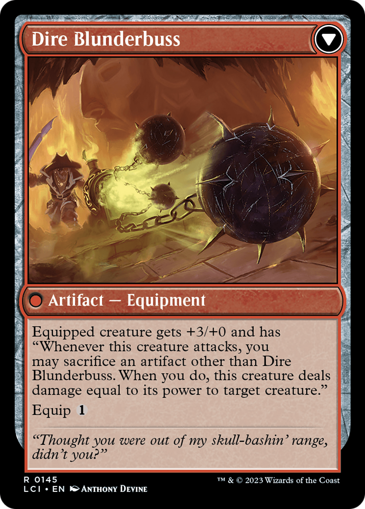 Dire Flail (LCI-145) [The Lost Caverns of Ixalan] Foil MTG Single Wizards of the Coast