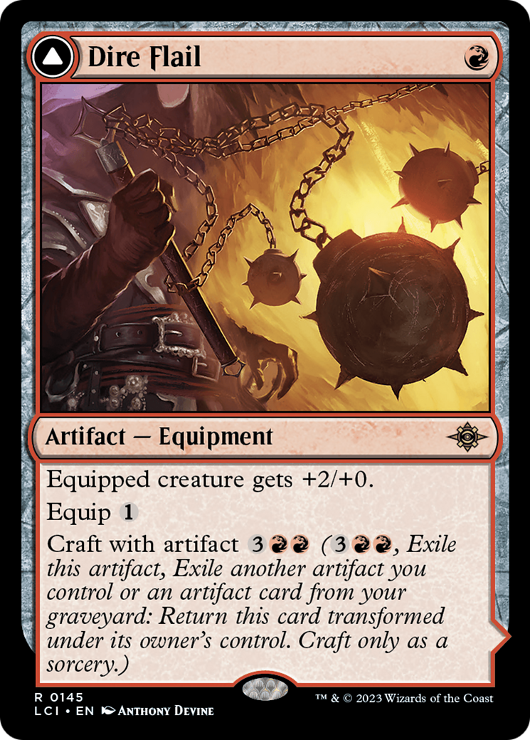 Dire Flail (LCI-145) [The Lost Caverns of Ixalan] Foil MTG Single Wizards of the Coast