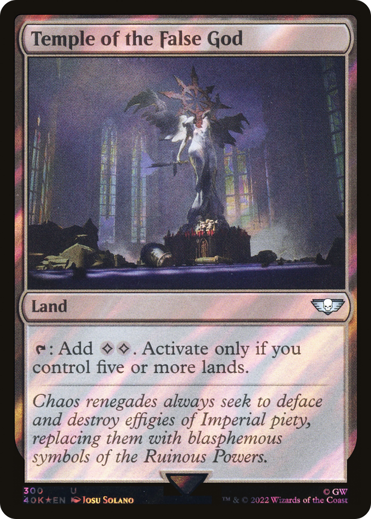Temple of the False God (40K-300★) [Warhammer 40,000 Commander] Foil MTG Single Wizards of the Coast