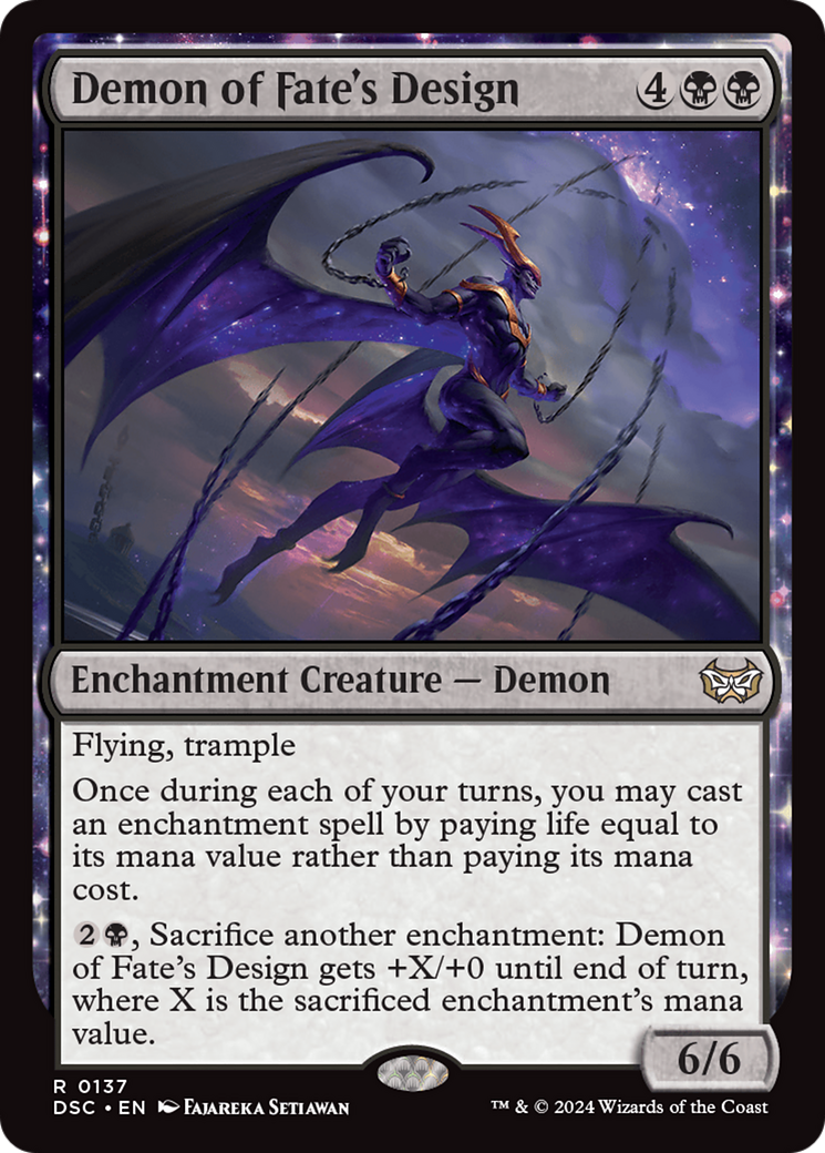 Demon of Fate's Design (DSC-137) [Duskmourn: House of Horror Commander] MTG Single Wizards of the Coast