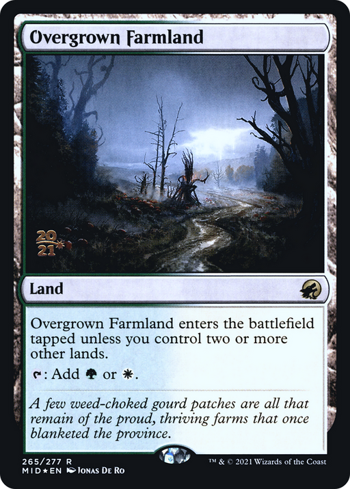 Overgrown Farmland (PRE-265) [Innistrad: Midnight Hunt Promos] Foil MTG Single Wizards of the Coast