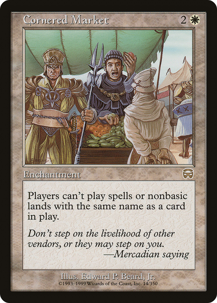 Cornered Market [Mercadian Masques] MTG Single Magic: The Gathering   