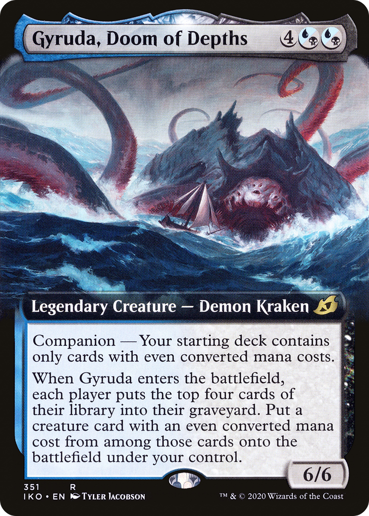 Gyruda, Doom of Depths (IKO-351) [Ikoria: Lair of Behemoths] (Extended Art) Foil MTG Single Wizards of the Coast